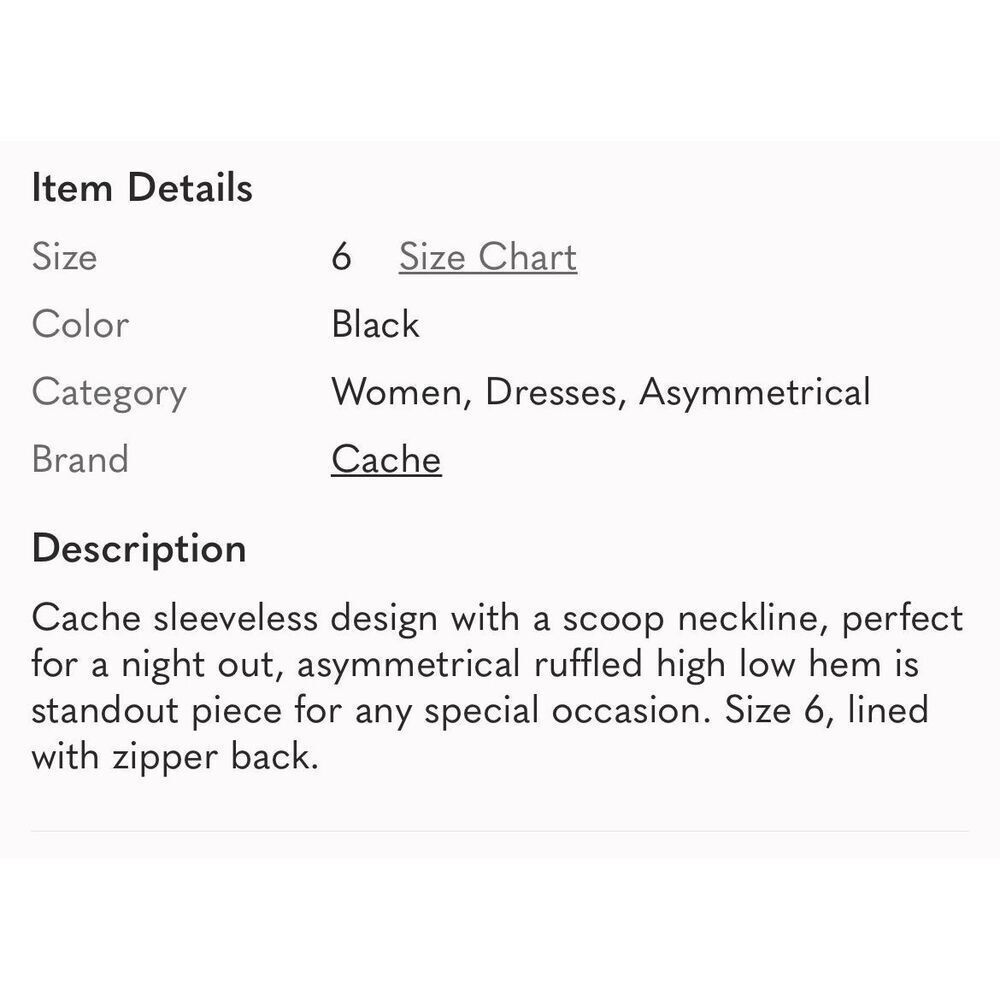 Cache | Black Asymmetrical Ruffle Hem Dress 6 - image 8